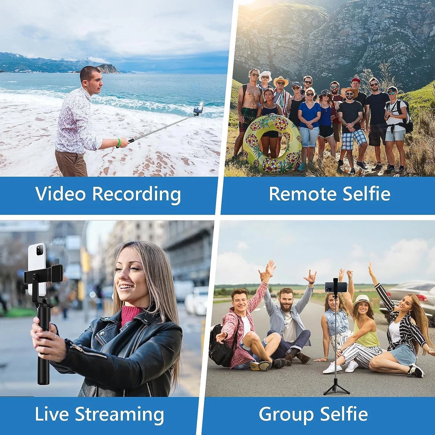 Cmybabee Selfie Stick, Tripod, 40In Retractable with Remote, 2 Level Fill Light, Selfie Tripod for Iphone Android