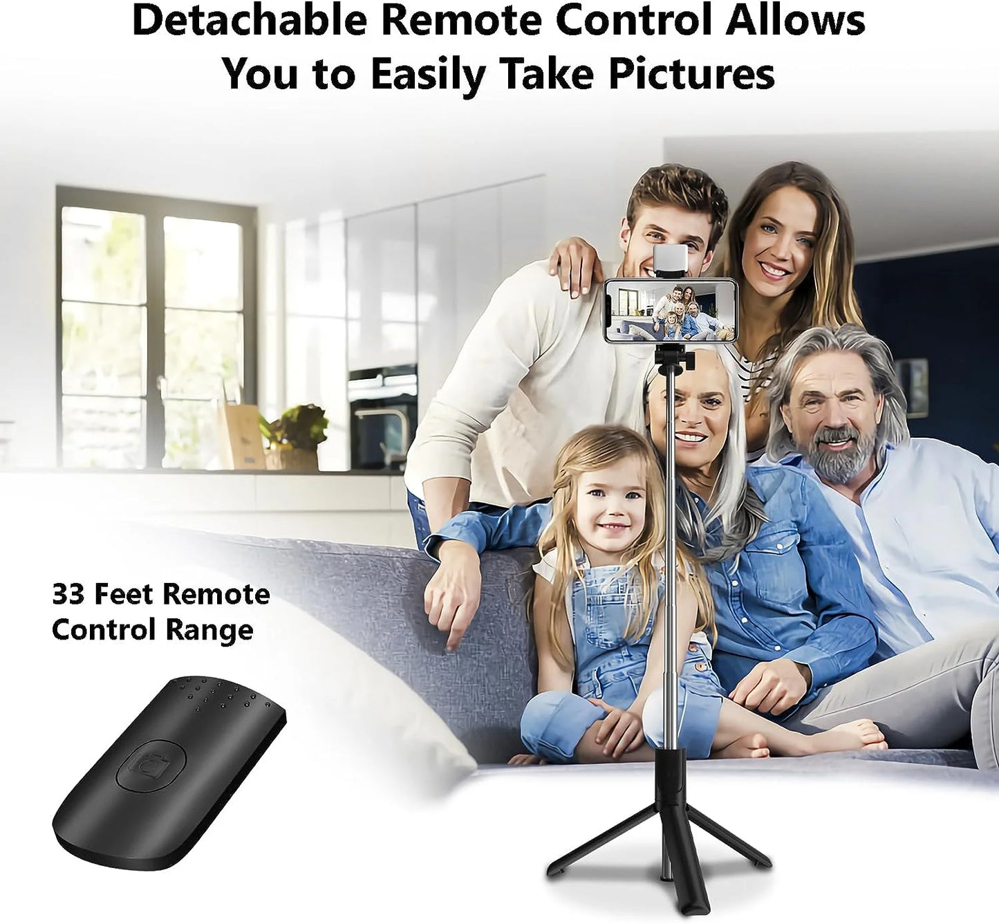 Cmybabee Selfie Stick, Tripod, 40In Retractable  with Remote, 2 Level Fill Light, Selfie Tripod for Iphone Android